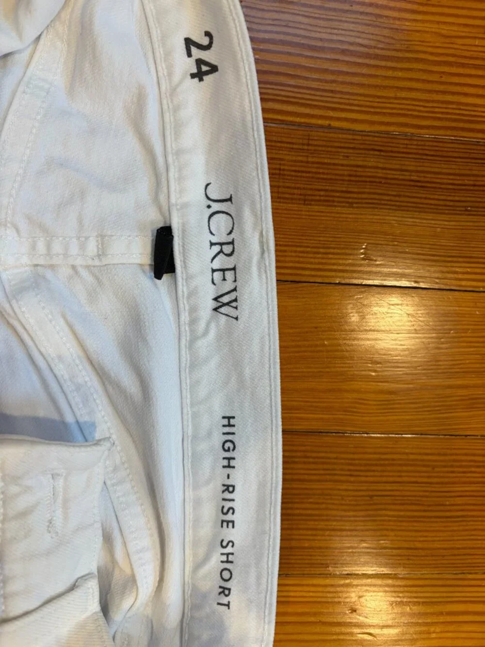 J. Crew High-rise denim short in white size 24